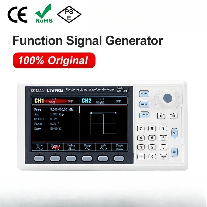 Dual Channel Arbitrary Waveform Function Generator 60Mhz - Générateur de signaux de fonction portable